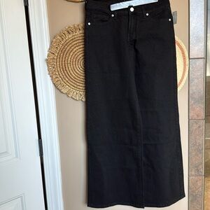 Black wide leg New Banana Republic jeans